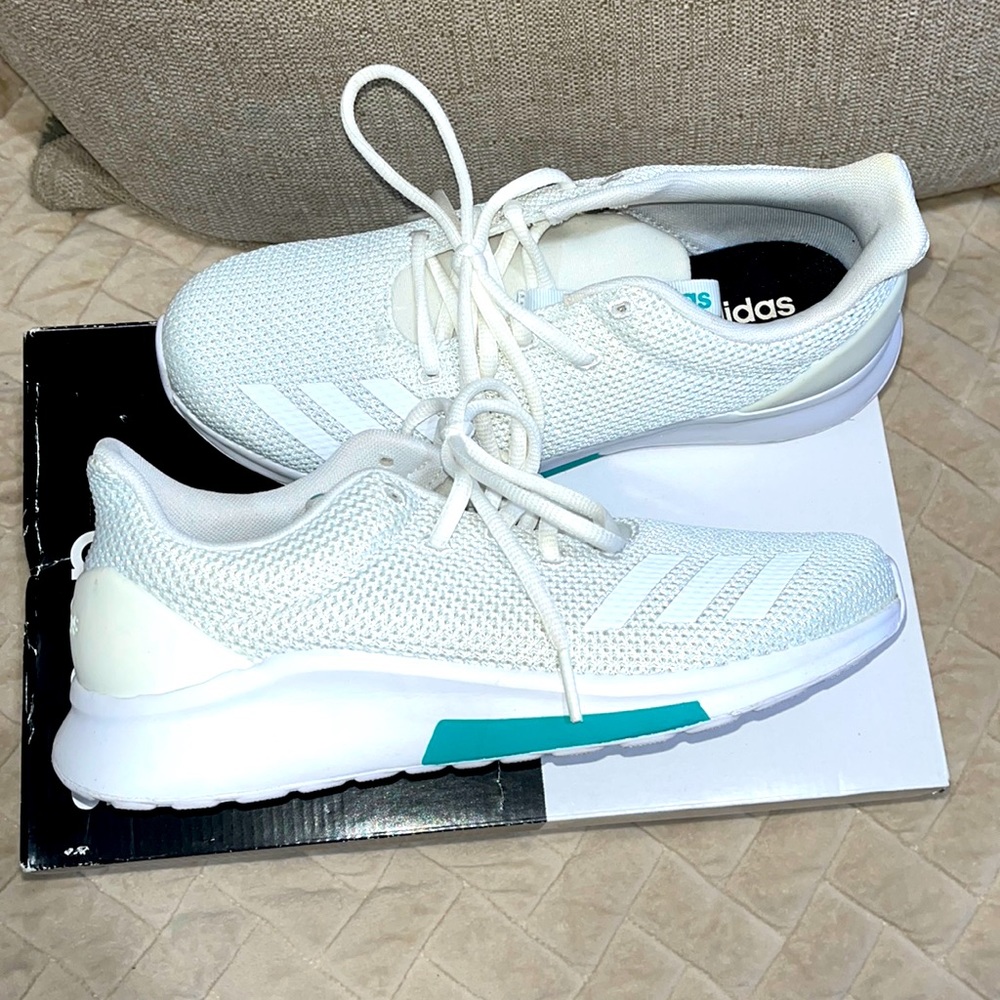 Adidas running white sneakers